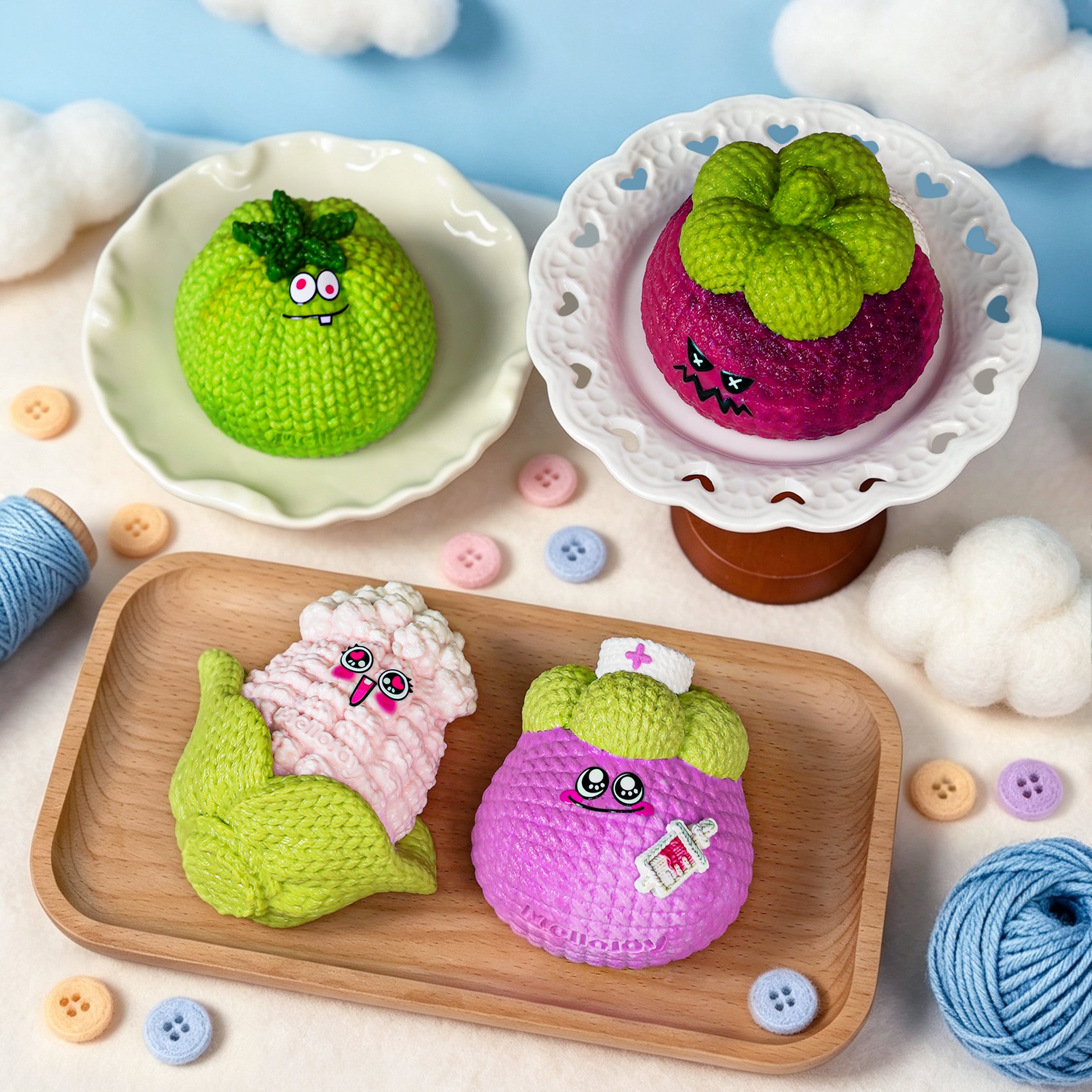 メロジョイ もこもこ山の野菜＆フルーツパーティー シークレット ムースクリーム Mellojoy - ムースクリームもこもこ山の野菜＆フルーツパーティー
