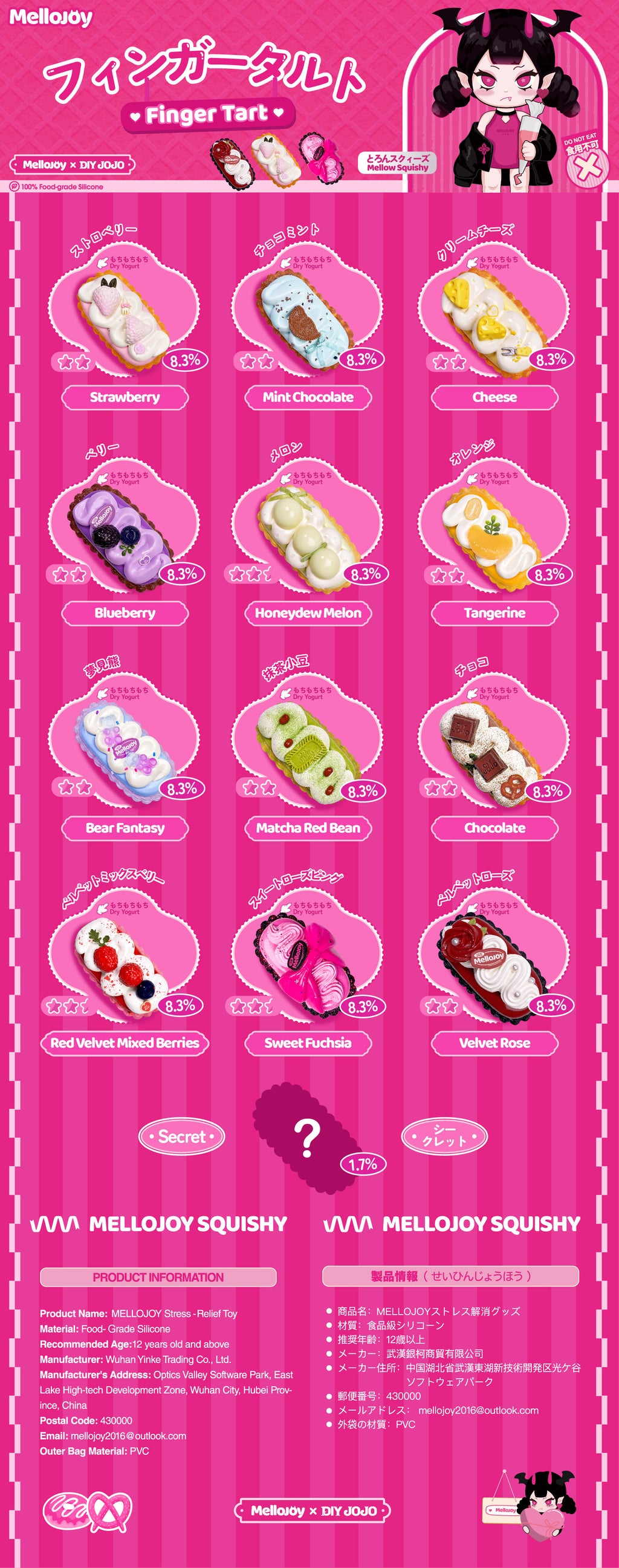 【A010】【 ブラインドボックス 】【 開封後のキャンセルができません】Mellojoy - フィンガータルト