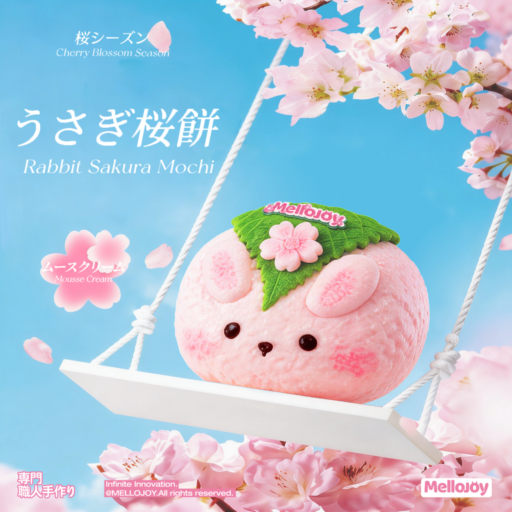 メロジョイmellojoy うさぎ桜餅 ムースクリーム 桜シーズン限定 桜 桜餅 Mellojoy -ムースクリーム うさぎ桜餅 【Z071-9】【 ブラインド