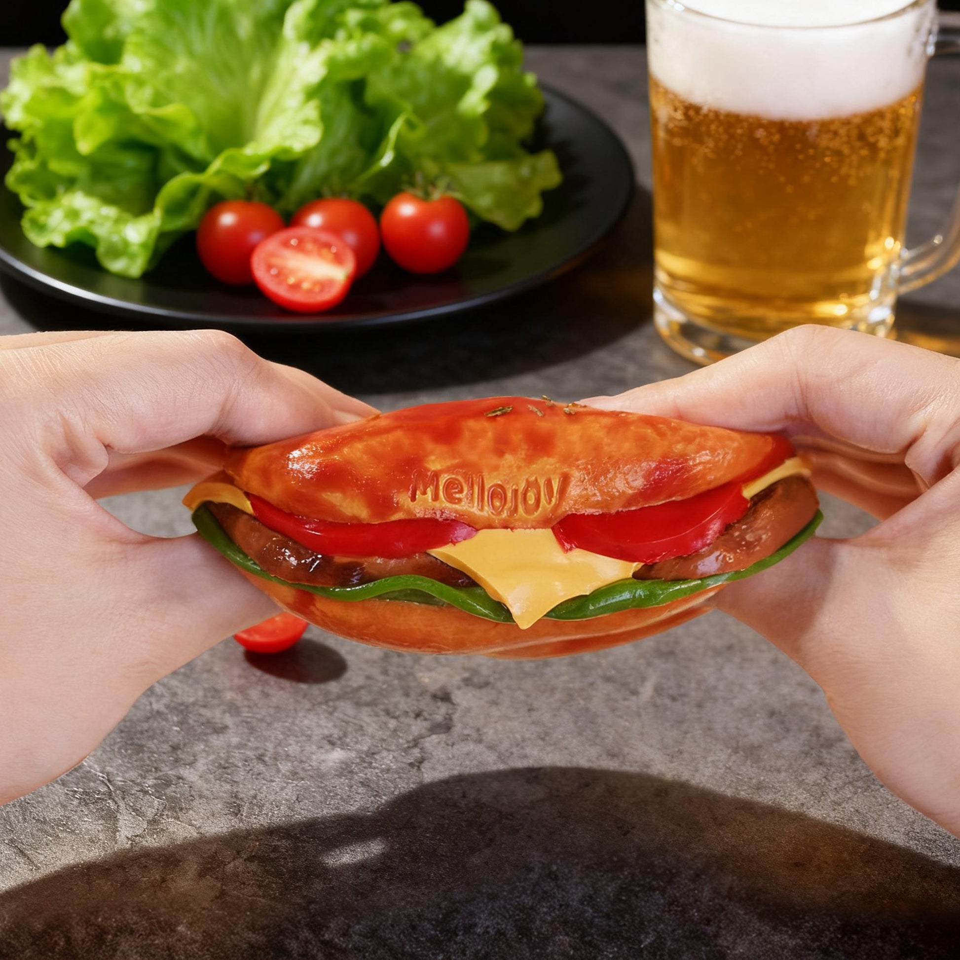 【A028】Mellojoy - キングオブバーガースクィーズシリーズ ストレス解消グッズ【 開封後のキャンセルができません】【 ブラインドボックスのおもちゃ】