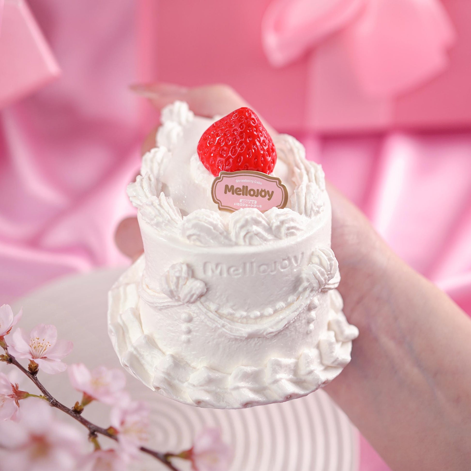 Mellojoy -ムースクリーム - メロジョイいちごショートケーキホール【Z048-10】【 ブラインドボックスのおもちゃ】