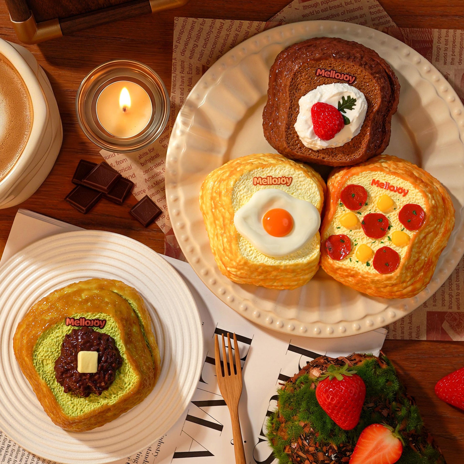 Mellojoy - トーストつみつみシリーズ【A034】【 開封後のキャンセルができません】【 ブラインドボックスのおもちゃ】【244g】